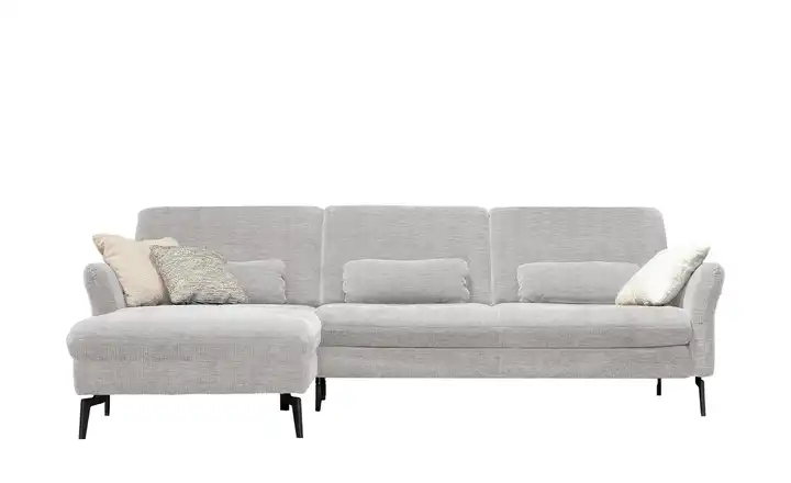 meinSofa Ecksofa Cord DANTE Silbergrau links Grundfunktion