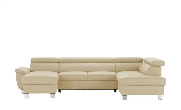 uno Wohnlandschaft aus Echtleder Avola rechts Grundfunktion Beige