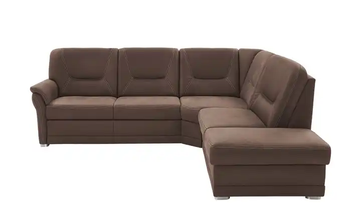 meinSofa Ecksofa aus Mikrofaser Edda Schokoladenbraun rechts ohne