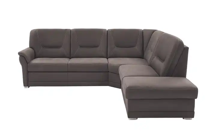 meinSofa Ecksofa aus Mikrofaser Edda Braun rechts ohne