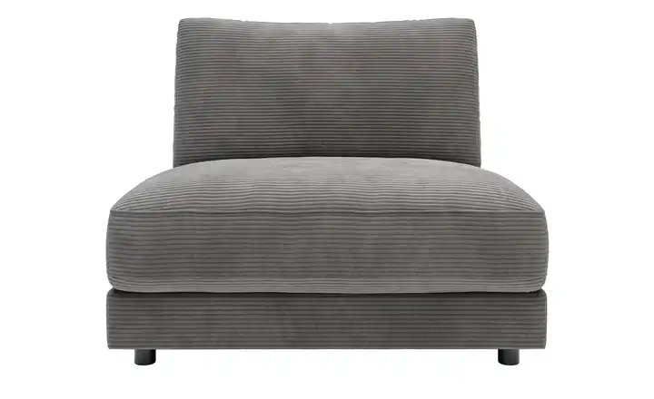 Jette Home Element Einsitzer ohne Armlehne in Cord Sila Dunkelgrau Cordstoff 1-Sitzer