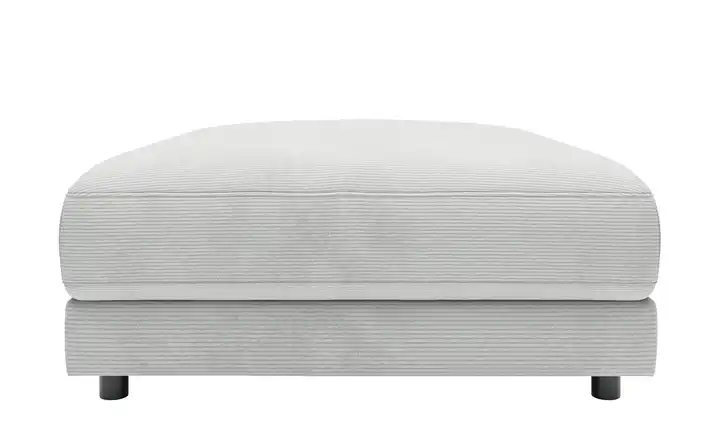 Jette Home Element Hocker in Feincord Sila Silbergrau Cordstoff fein Hocker
