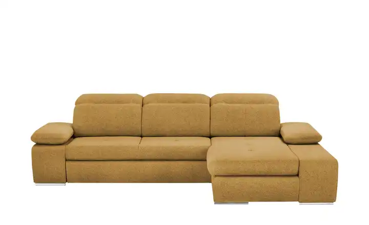 switch Ecksofa aus Mikrofaser Avilla Gelb rechts Grundfunktion Webstoff meliert