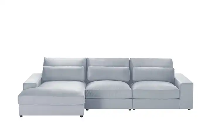 Ecksofa Branna Hellgrau links Samt