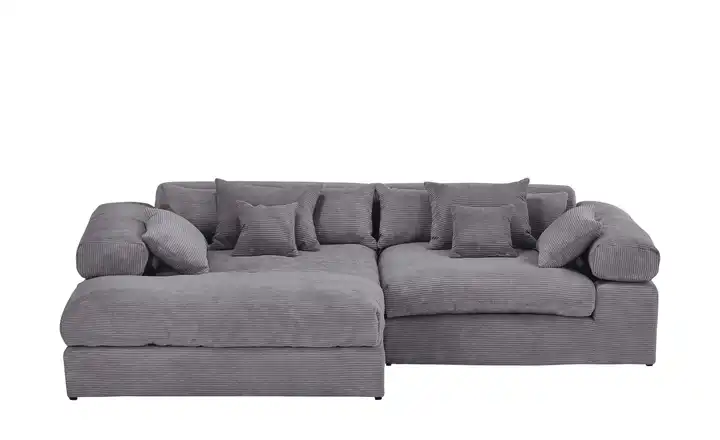 smart Ecksofa Lianea Grau links Cordstoff