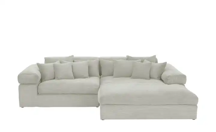smart Ecksofa Lianea Steingrau rechts Cordstoff