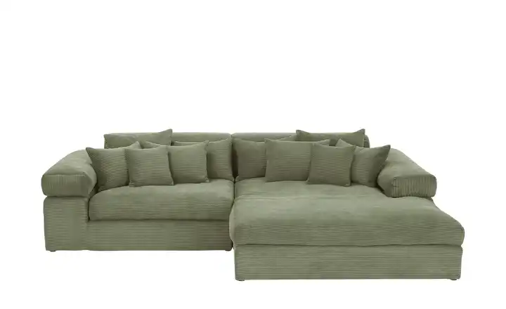 smart Ecksofa Lianea Grün rechts Cordstoff