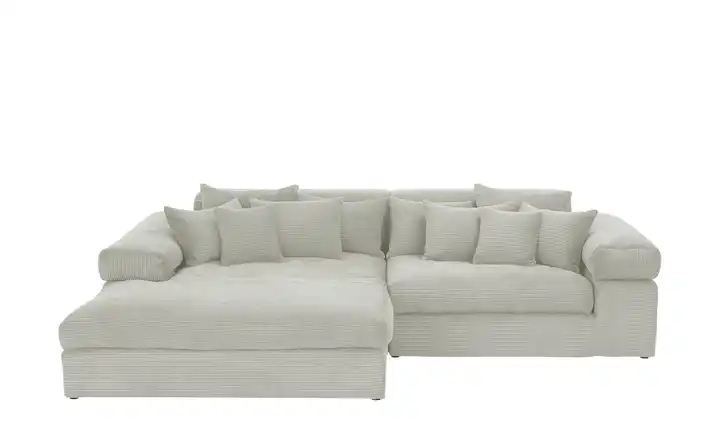 smart Ecksofa Lianea Steingrau links Cordstoff