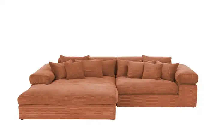smart Ecksofa Lianea Rostrot links Cordstoff