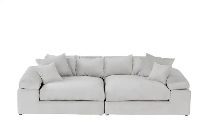 smart Big Sofa Lianea Silbergrau Chenille