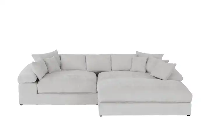 smart Ecksofa Lianea Silbergrau rechts Chenille