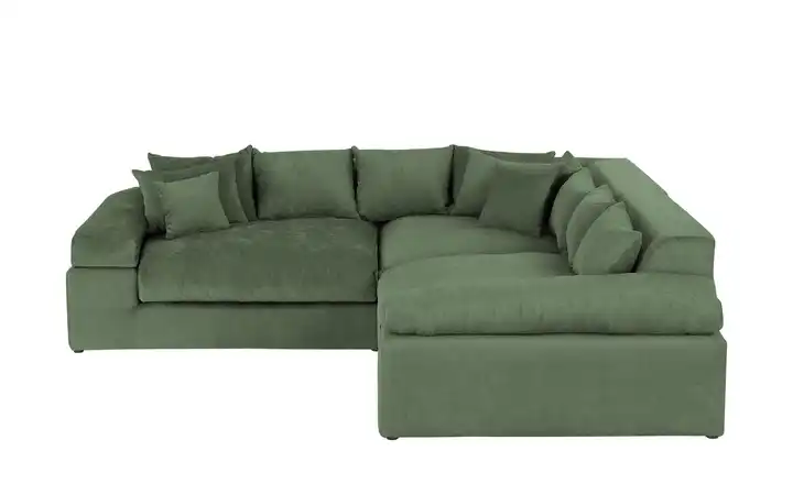 smart Ecksofa Lianea Webstoff Grün