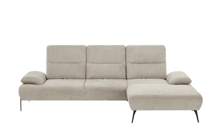 switch Ecksofa Cesar Greige rechts Flachgewebe grob