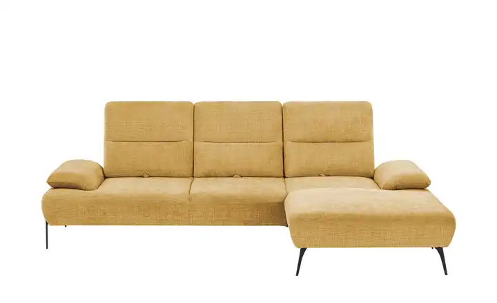 switch Ecksofa Cesar Sonnengelb rechts Flachgewebe grob