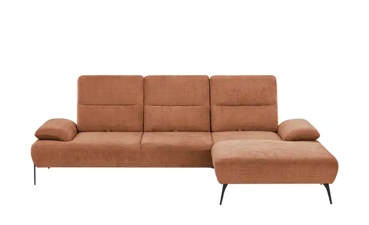 switch Ecksofa Cesar Terracotta rechts Flachgewebe grob