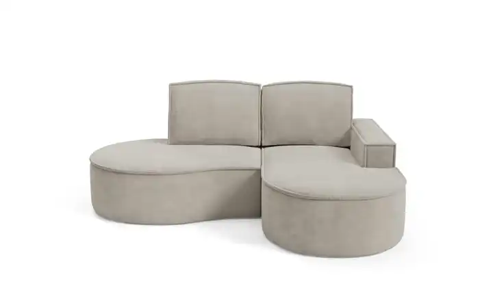 Ecksofa Flow rechts Hellgrau
