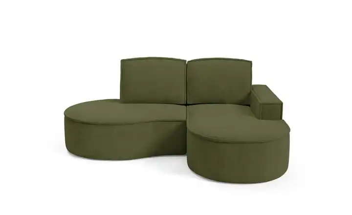 Ecksofa Flow rechts Grün