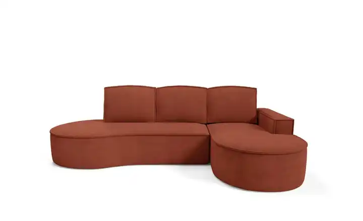 Ecksofa Flow rechts Rot