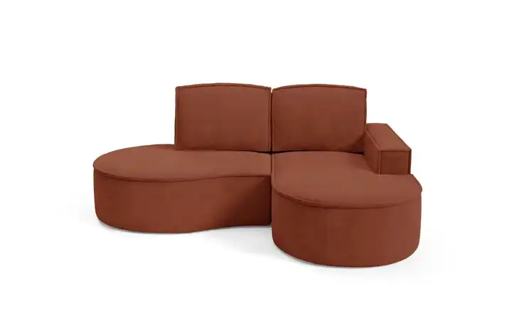 Ecksofa Flow rechts Rot
