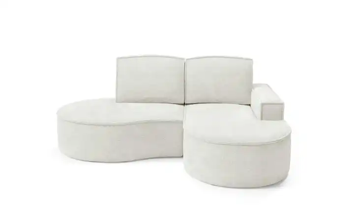 Ecksofa Flow rechts Weiß