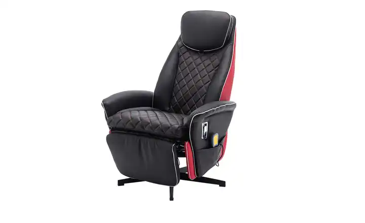 Elektrischer Massagesessel Schwarz, Rot