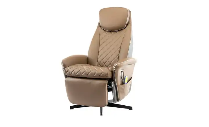 Elektrischer Massagesessel Hellbraun