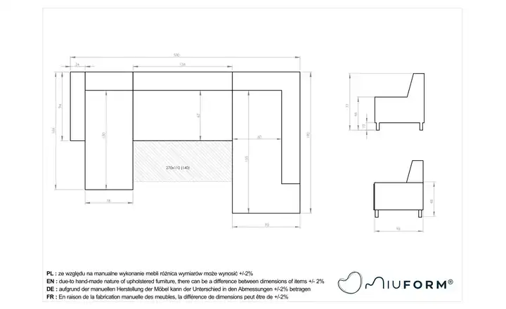 Miuform Wohnlandschaften mit Funktion  