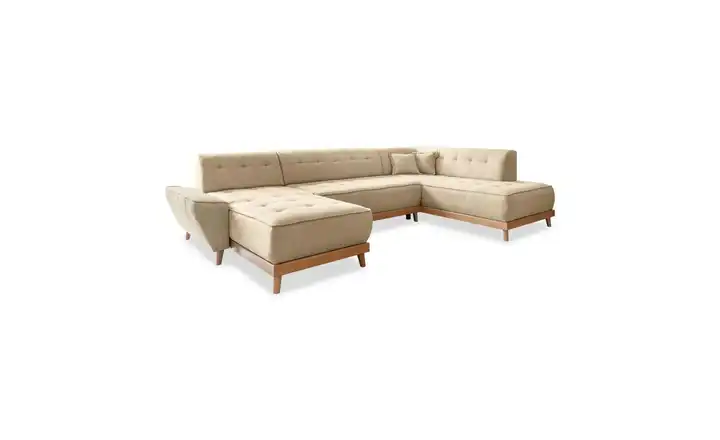 Miuform Wohnlandschaften mit Funktion Beige rechts