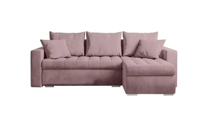 Ecksofa mit Schlaffunktion Rosa rechts