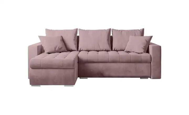 Ecksofa mit Schlaffunktion Rosa links