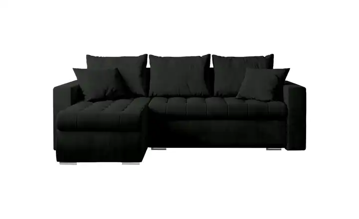 Ecksofa mit Schlaffunktion Graphit links
