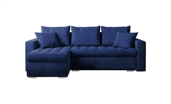 Ecksofa mit Schlaffunktion Blau links