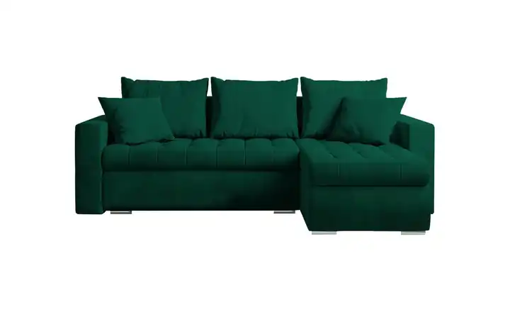 Ecksofa mit Schlaffunktion Grün rechts