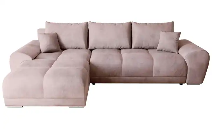 Ecksofa mit Schlaffunktion Rosa links