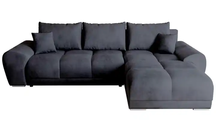 Ecksofa mit Schlaffunktion Anthrazit rechts