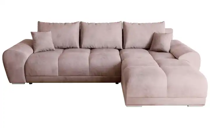 Ecksofa mit Schlaffunktion Rosa rechts