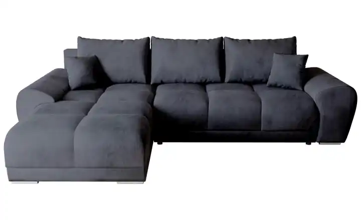 Ecksofa mit Schlaffunktion Anthrazit links