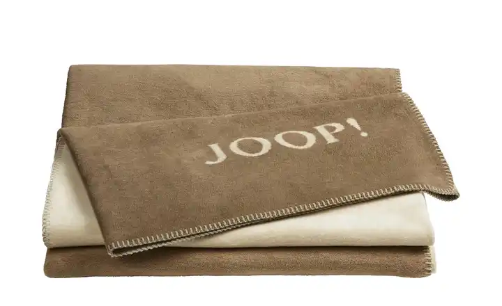 JOOP! Wohndecke JOOP! Uni-Doubleface Braun, Beige
