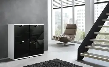 uno Schuhschrank Schwarz Puzzle