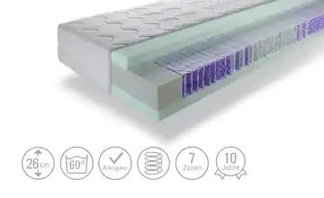 Taschenfederkern-Matratze Sensitiv TFK 2600