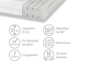 Artone 7-Zonen-Ortho-cel®-Kaltschaumkern-Matratze Dream B KS