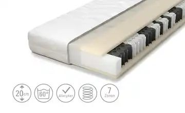 SCHLARAFFIA Taschenfederkern-Matratze Bora 45 TFK