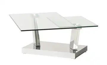 Couchtisch Glas Metall drehbar Budelli