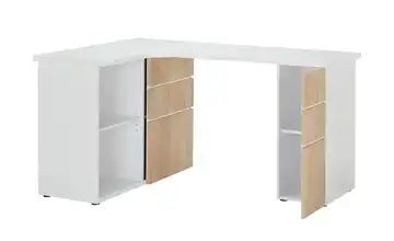 Schreibtisch weiß mit Regalen Inner