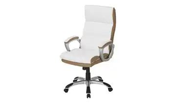 Chefsessel beige & weiß Weißach 2