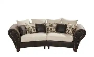 smart Big Sofa braun/beige - Mikrofaser/Webstoff Nadja