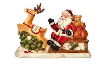 Weihnachtsfigur Weihnachtsmann und Rentier