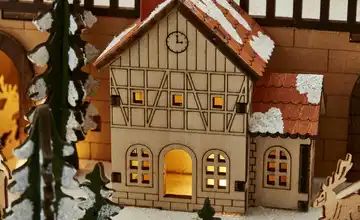 LED-Weihnachtsdorf mit Musik