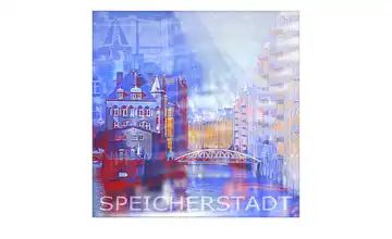 Glasbild "Speicherstadt II"