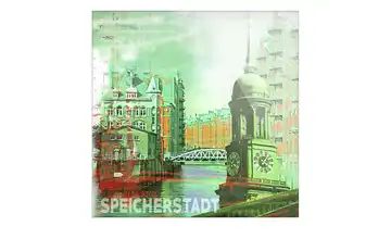 Glasbild "Speicherstadt III"